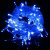 Уличная светодиодная гирлянда нить "Жемчуг" (180LED, 17м, IP54, черный провод) синий