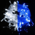 Уличная светодиодная гирлянда нить «Кристалл» (180LED, 17м, IP54, черный провод) синий-белый