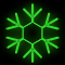 Снежинка из неона «Классик -2» (40х40см, IP68, уличная) зеленый